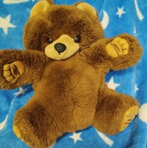 Arts Toy Co. Teddy Bear hand puppet Vintage 1990s good condition suede paws